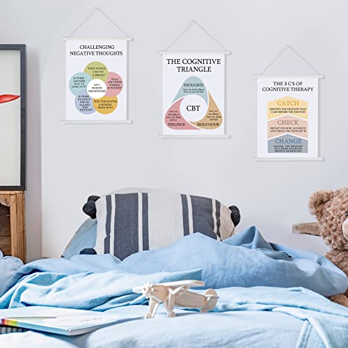 Gersoniel 3-Piece Mental Health Posters for Therapy Office Decor