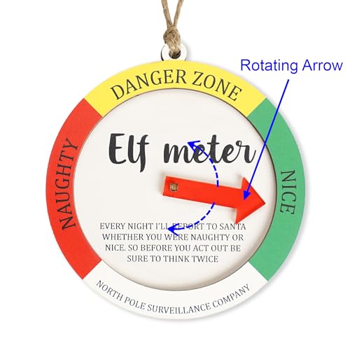 Elf Meter Ornament - Interactive Naughty or Nice Holiday Decoration