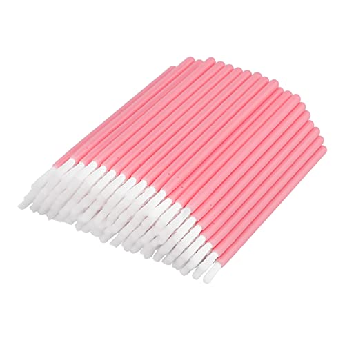 G2PLUS 50Pcs Disposable Lip Brushes and Lipstick Applicator Wands - Pink