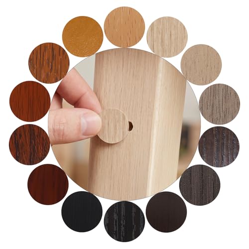 Waterproof PVC Screw Hole Cover Stickers - Wood Grain Design, 756 Pieces
