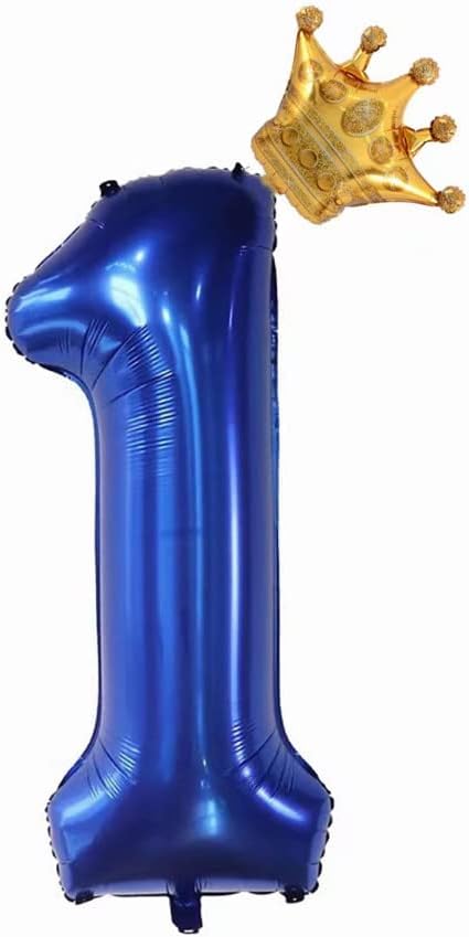 Regine Switzerland 40-Inch Navy Blue Number 1 Balloon - Giant 1st Birthday Decoration for Kids