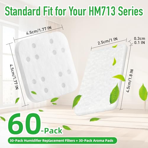 Dreo Humidifier Replacement Parts Set - 60 Mineral & Aroma Pads