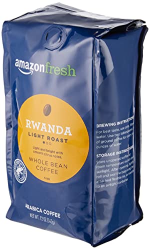 Rwanda Light Roast Whole Bean Coffee - 12 Ounce Bag