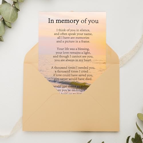 FANCYLUCKY Sympathy Card for Loss of Loved One with Kraft Envelope