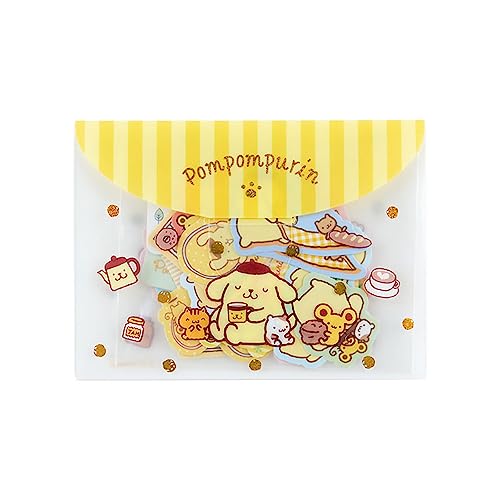 Sanrio Pom Pom Purin Sticker Set with Collectible Card Case