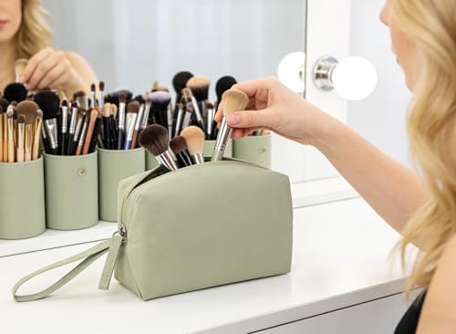 MUHUASHI Mini Waterproof Makeup Bag & Toiletry Organizer Clutch