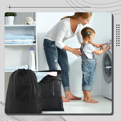 Portable Travel Laundry Bag with Handles - Compact & Durable