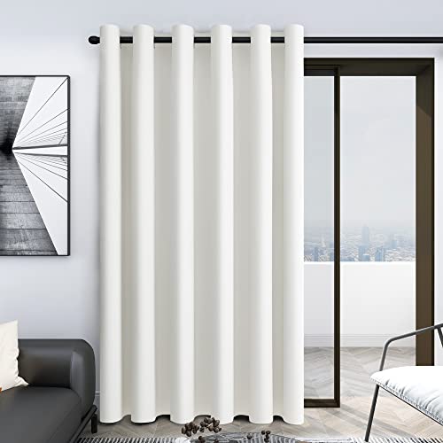Deconovo Pure White Room Divider Curtain 80" x 84" - Grommet Top