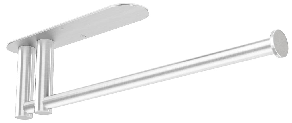 Paper Towel Holder Under Cabinet, 13Inch Self-Adhesive or Wall Paper Towel Holder for Kitchen, Bathroom, RV, Brushed Nickel