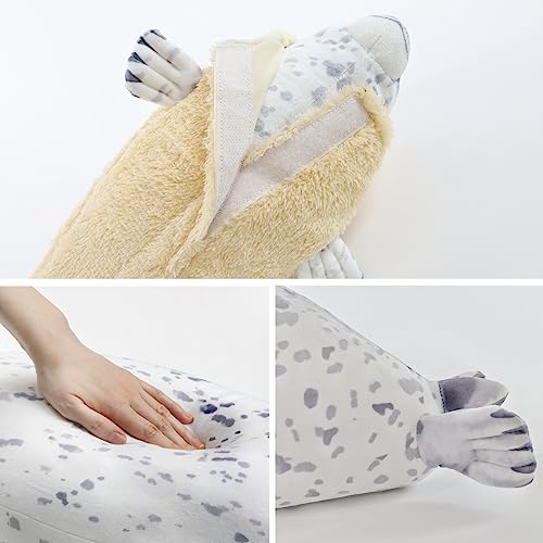 Furvana Chubby Blob Young Seal Pillow - Soft Plushie, Small 12in