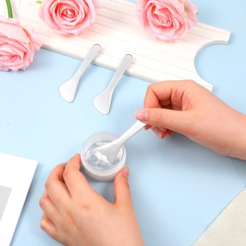 Mini Stainless Steel Makeup Spatulas - 3 Pack for Skincare