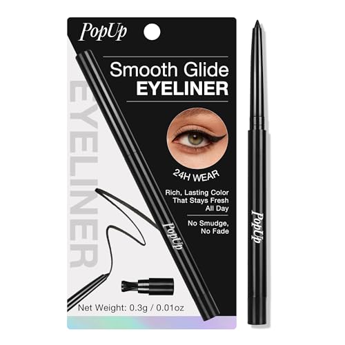 PopUp Waterproof Gel Eyeliner Pencil - Long-Lasting Smudge-Proof Black
