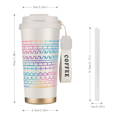 White Insulated Coffee Mug with Hidden Message - 18 oz Gift for Coworkers & Friends