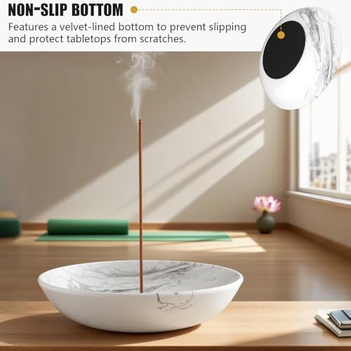 Minimalist Resin Incense Holder with Ash Catcher - 6.2"