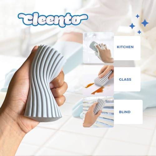 CLEENTO Damp Duster Cleaning Sponge - Multi-Surface Dust Remover (2 Pack)