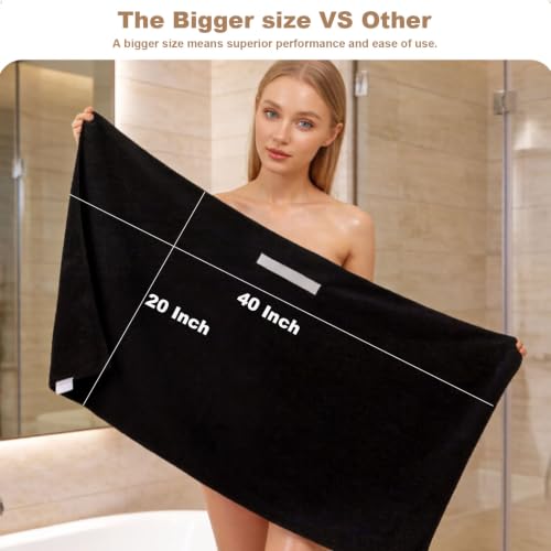 Wuwahold Microfiber Hair Towels Set - Super Absorbent & Quick Drying (2 Pack, 40" x 20")