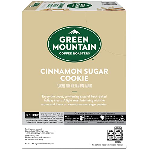 Green Mountain Coffee Roasters Cinnamon Sugar Cookie K-Cup Pods, 24 Count