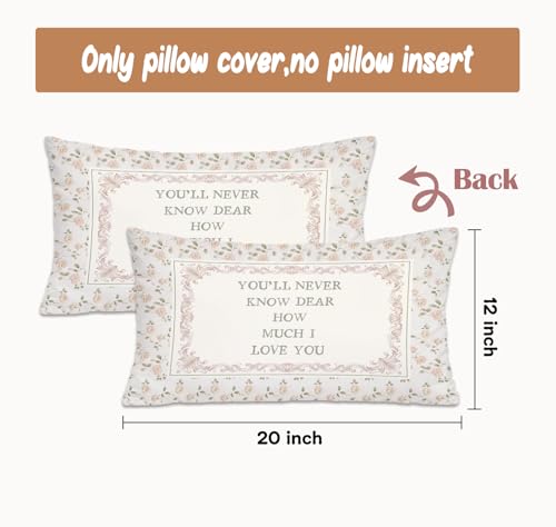 You Are My Sunshine 12x20 Beige Throw Pillow Cover, Soft Flannelette Decor