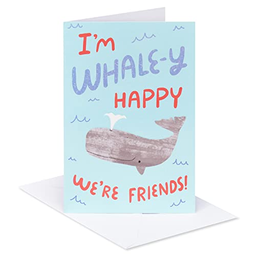 Funny Whale Friendship Card - Whale-y Happy Greeting Card