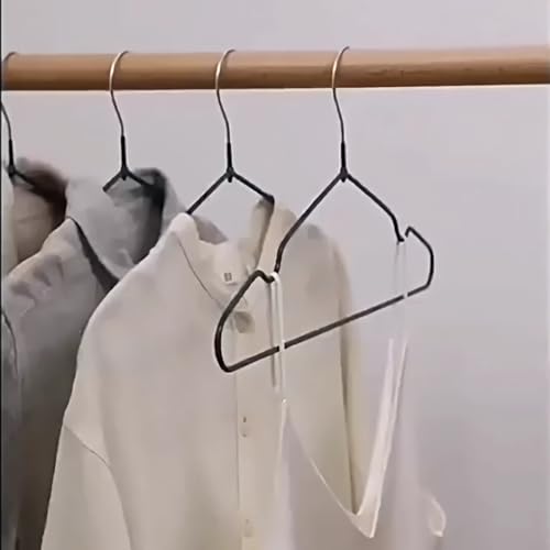 Heavy Duty Stainless Steel Rubber Hangers 12-Pack - Non-Slip, Space-Saving Design