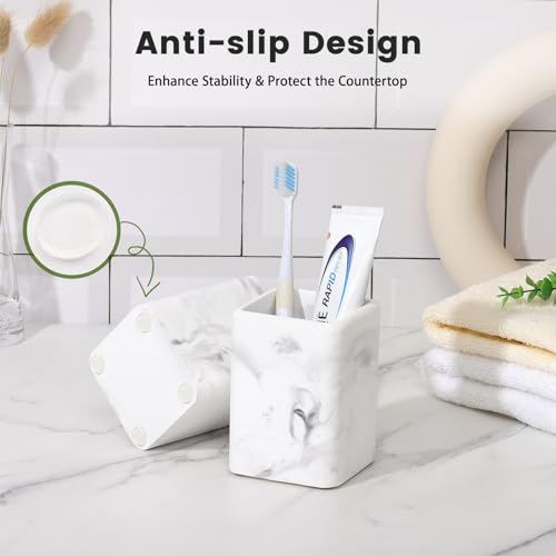 Luxspire Marble Diatomite Toothbrush Holder - 1 PC Bathroom Organizer