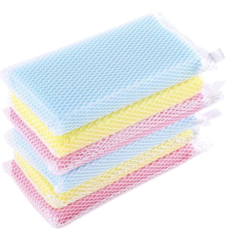 NuValu Multi-Purpose Mesh Net Kitchen Cleaning Sponges - 6 Pack