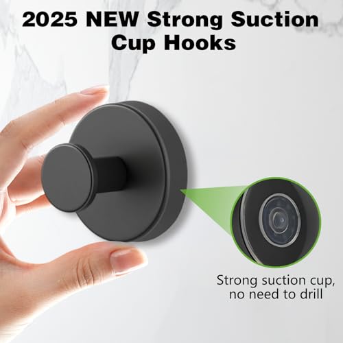 Strong Suction Cup Hooks for Wreaths - Damage-Free, Rust-Resistant, 4-Pack