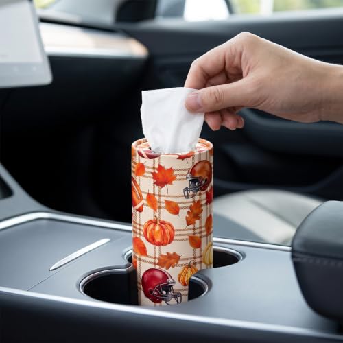 Autumn Car Tissue Holders - 8 Pack Pumpkin & Leaves Design