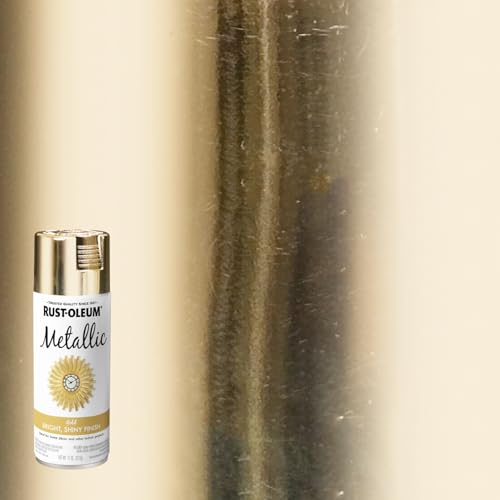 Rust-Oleum Metallic Gold Spray Paint 11oz Pack of 6 - Bright Reflective Finish
