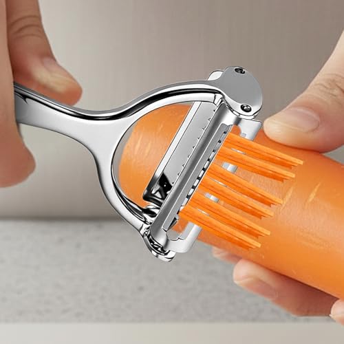 Hadnves 2-in-1 Vegetable Peeler and Grater - Zinc Alloy Slicer