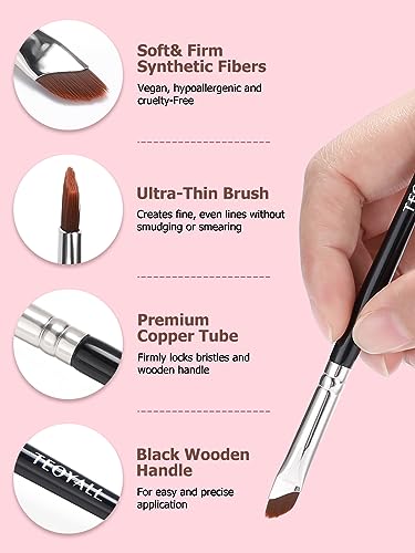 TEOYALL 4-Piece Precision Eyeliner and Eyebrow Brush Set