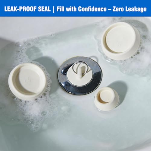 Uroventrix 2-Pack Universal Rubber Drain Stopper for Sink & Bathtub