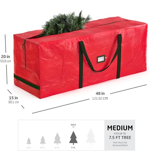 Zober Christmas Tree Storage Bag for 7.5 Ft Trees - Waterproof & Durable