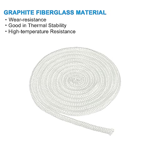 PATIKIL 1/4" x 86" High-Temperature Fiberglass Wood Stove Gasket