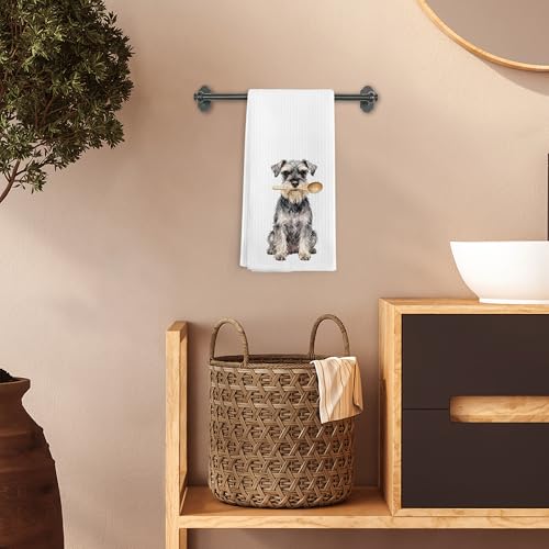 Mini Schnauzer Kitchen Towels - Funny Dog Gifts, 16x24 Inch