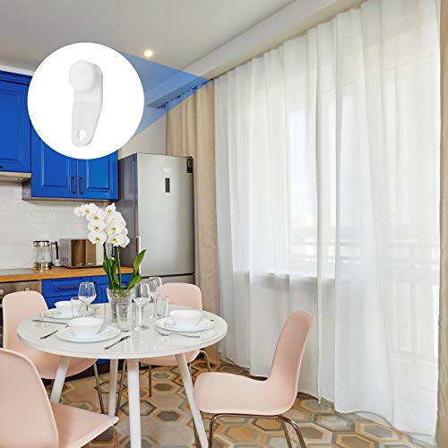 Patelai 100 Pieces White Plastic Traverse Rod Slides - Curtain Accessories