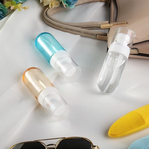 Gungtien Small Travel Spray Bottle 3-Pack, 2oz Refillable Leak-Proof Mini Containers for Perfume and Cosmetics