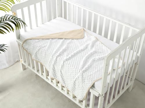 CREVENT Soft Minky Baby Blanket - 30x40 Plush Receiving Blanket