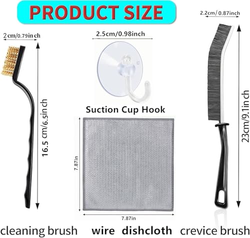 LaGalian 16Pcs Crevice Cleaning Brush Set for Deep Home & Kitchen Gap Cleaning