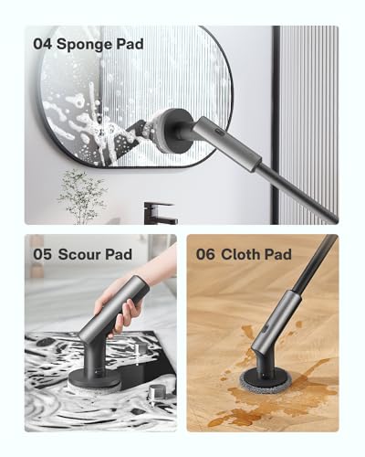 HOTO Replacement Pads for Electric Scrubber | 3 Pack Brush Heads