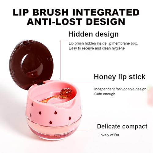 Hydrating Sleeping Lip Mask and Balm 4-Pack with Honey Pot Design