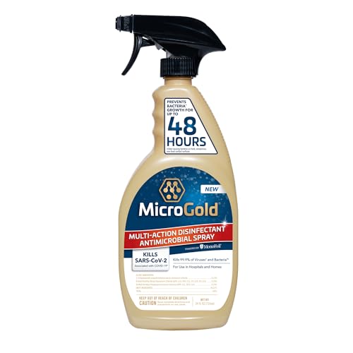 MicroGold Multi-Action Disinfectant Spray - Kills 99.9% of Viruses, 24 oz, 1 Pack