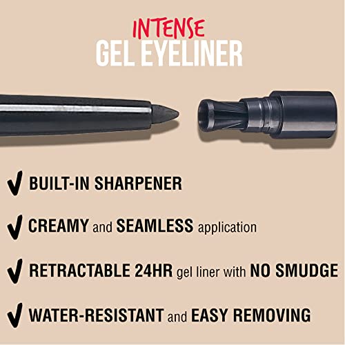 Kiss New York Pro Intense Waterproof Gel Eyeliner Pencil with Sharpener