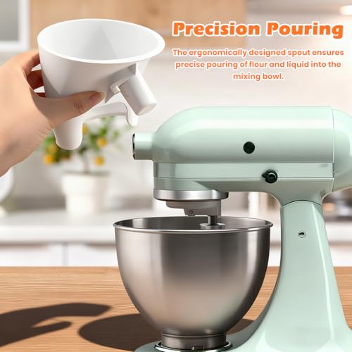 Flour Funnel for KitchenAid Mixer - Easy-Pour Attachment for KSM150