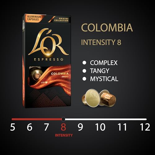 L'OR Espresso Capsules - Medium Roast Colombian Coffee, 10 Count