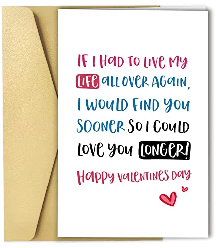 Spercy Romantic Love Poem Valentine's Day Card for Him and Her