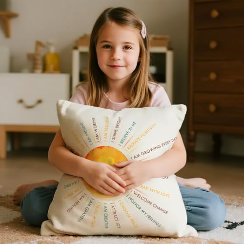Sunshine1 Colorful Mental Health Throw Pillow Cover - 18x18 Inches