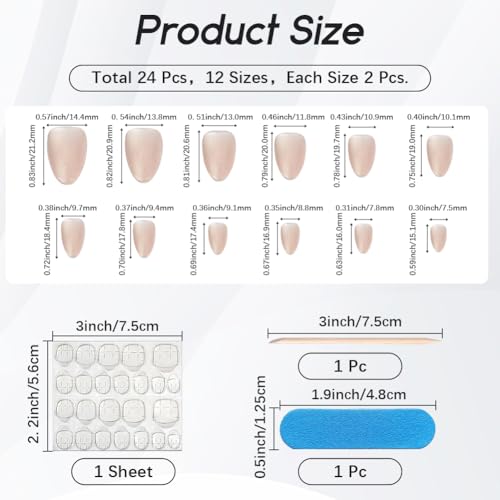 Cat Eye Press On Nails Almond Medium Pink Mermaid Reusable False Nails