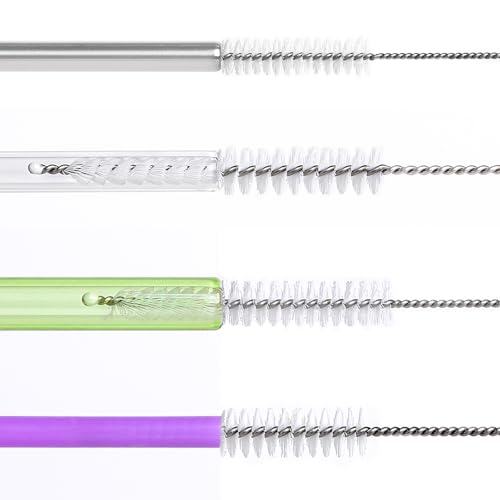 AZEN 15-Pack Extra Long Straw Cleaner Brush Set - 12 Inch, 5 Sizes