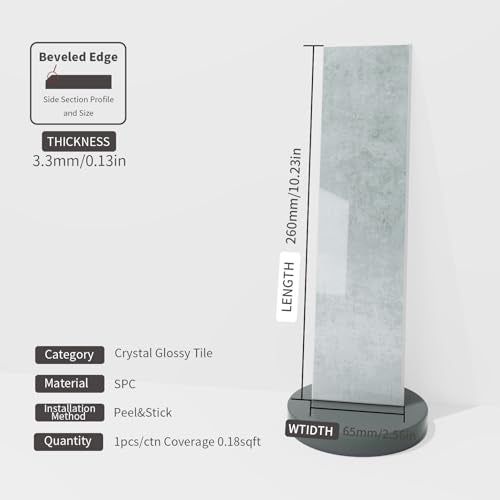 Luxury Grey Peel and Stick Subway Tile Backsplash - 2.56"x10.23"